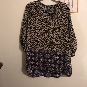 Justify cheetah Quarter Sleeve Top